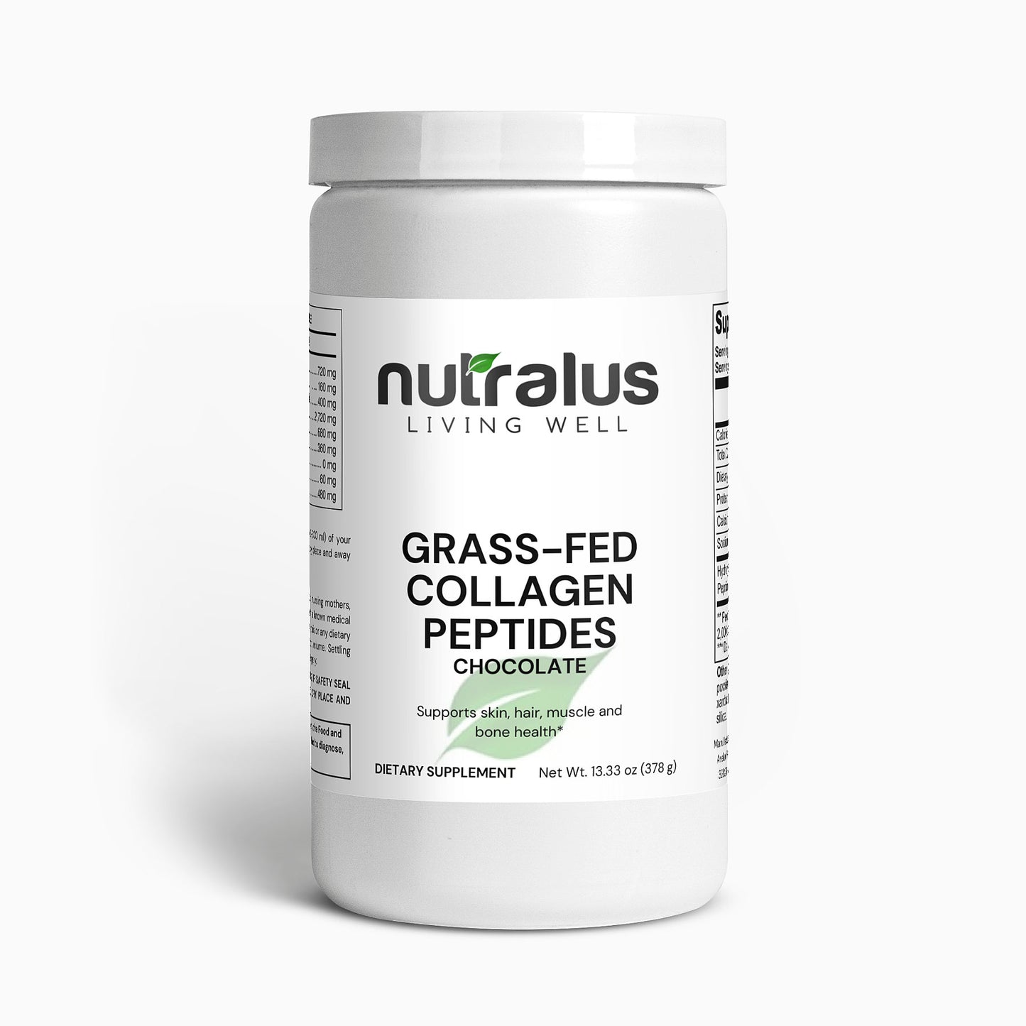 Grass-Fed Collagen Peptides Powder (Chocolate) - NUTRALUS