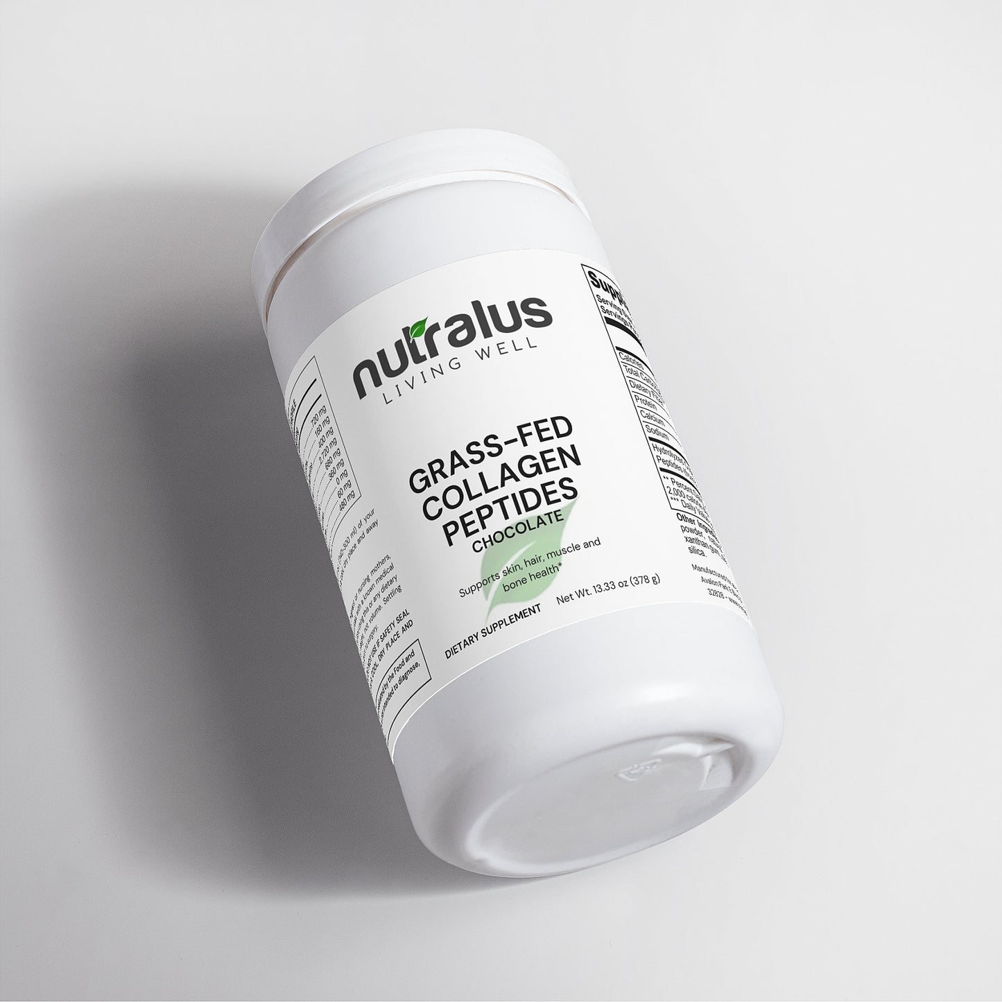 Grass-Fed Collagen Peptides Powder (Chocolate) - NUTRALUS