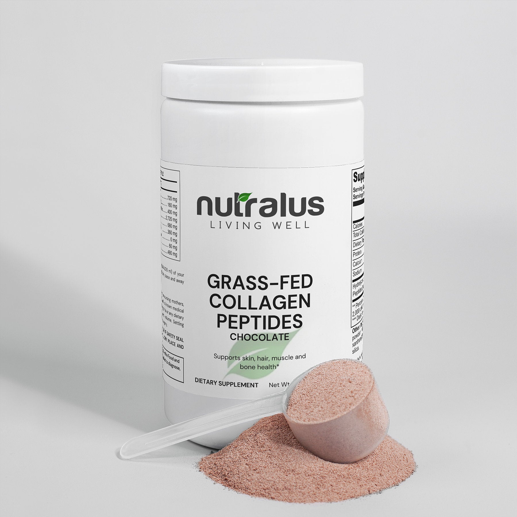 Grass-Fed Collagen Peptides Powder (Chocolate) - NUTRALUS